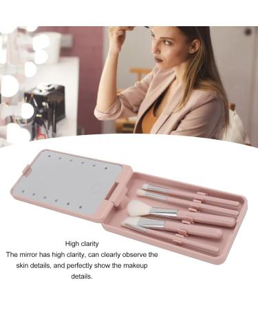 LED Makeup Mirror & Brush Set | High Clarity Rotating & Folding | Travel-Friendly Beauty Kit - Buy Online on SooperMarket.com
