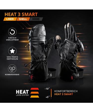 The Heat Company Heat 3 Smart Gloves - Innovative Women's Ski Gloves & F ustlings for Winter Sports - Black Size 6 - Buy Online on SooperMarket.com