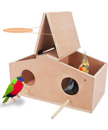 PetNanny Parakeet Nesting Box with Bamboo Bird's Nest & Coconut Shreds - Birdhouse Kit for Breeding & Playtime | Ideal for Parrots, Swallows, and Small Birds - Buy Online on SooperMarket.com