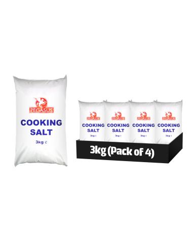 Pegasus Cooking Salt 3kg (Pack of 4)