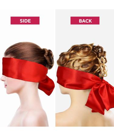 Healifty 8Pcs Satin Eye Mask Set for Adults - Soft Blindfold for Sleep, Play, Meditation - Ideal for Couples and Lovers - Buy Online on SooperMarket.com