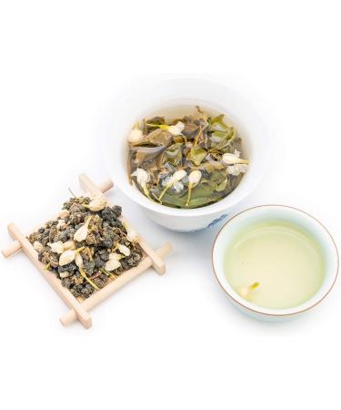 Oriarm Taiwan Jasmine Oolong Green Tea - 100g Loose Leaf - Alishan High Mountain Wulong Tea - Natural Jasmine Flavor - Buy Online on SooperMarket.com