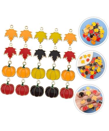 DIYEAH 32pcs Thanksgiving Pumpkin Head Pendant Bulk Charms Enamel Maple Leaf Charms Pumpkin Diy Jewelry Pendant Earrings Metal Charms for Jewelry Making Craft Supplies Bracelet Zinc Alloy - Buy Online on SooperMarket.com