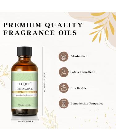 EUQEE Green Apple Fragrance Oil 60ml - Premium Grade Aromatherapy Essential Oil for Diffusers and DIY Candle Making - Buy Online on SooperMarket.com