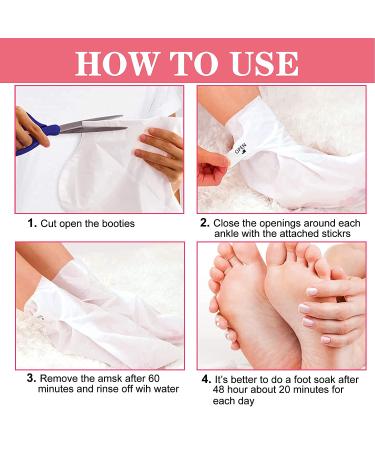 5-Pack Peach Foot Mask for Soft Callus and Dead Skin Removal - Exfoliating Socks for Dry Rough Heels Treatment - Natural Beauty Feet Mask - Buy Online on SooperMarket.com