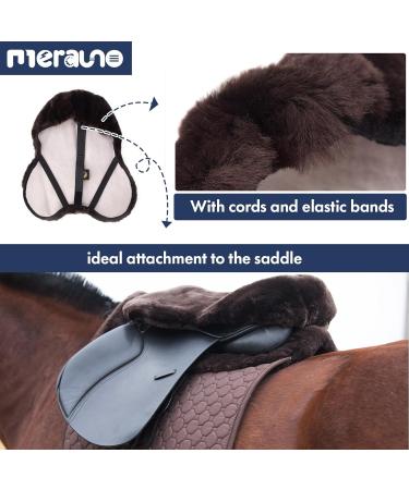 Merauno Sheepskin Horse Saddle Seat Saver Lambskin Horse English Saddle Seat Cover - Buy Online on SooperMarket.com