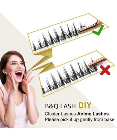 72 Cluster Lashes D Curl | Natural Fluffy Lash Extensions DIY | UK-FD-B51-D-MIX - Buy Online on SooperMarket.com