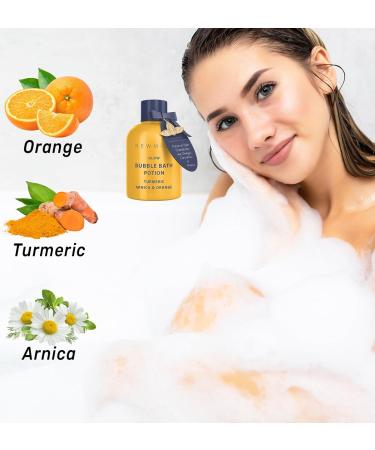 Nutritious Bubble Bath - Turmeric Orange Arnica Essential Oil - Skin Healing & Relaxing Spa Gift - Buy Online on SooperMarket.com