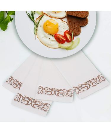 100 Pack Rose Gold Disposable Guest Towels - Soft and Absorbent Linen-Feel Hand Towels for Kitchen, Parties, Weddings - Single-Use Napkins for Events - Buy Online on SooperMarket.com