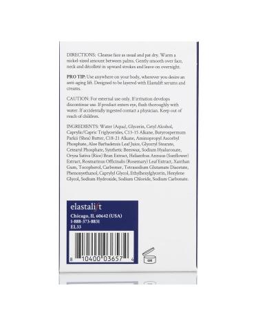 Elastalift Renewing Night Cream | Brightening Vitamin C & Hyaluronic Acid Moisturizer | Oil-Free Overnight Facial Treatment | 1.75 Fl Oz - Buy Online on SooperMarket.com
