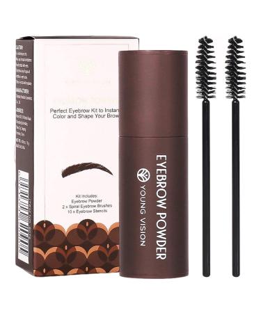 Eyebrow stamp and shaping kit |Waterproof eyebrow template dirt repellent-eyebrow-up-up shading powder stencil cover sacrifice for beginners Shenrongtong 1# Light Brown