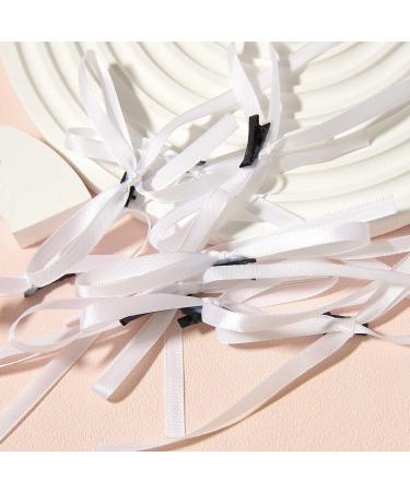 XFYUZR Women Bow Hair Clip Set - 10Pcs White Pink Ribbon Ponytail Holder for Girls - Buy Online on SooperMarket.com