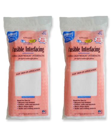 Pellon 15 inches x 3 yards White Fusible Interfacing 2 Pack