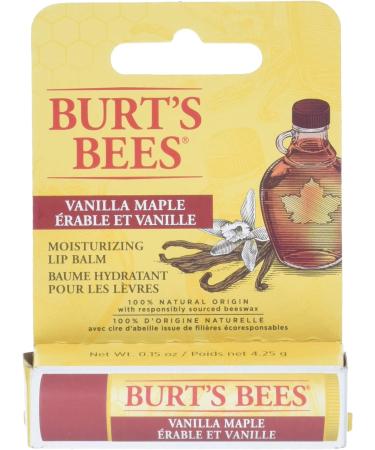 Burt's Bees Vanilla Maple Lip Balm 4.25g - 100% Natural Moisturising Formula - Buy Online on SooperMarket.com