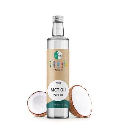 GO -Keto MCT Oil C8 500ML - new design MCT C8 Caprylic acid coconut oil Palm oil -free perfect for the keto diet MCT OIL C8 as the ideal keto coffee creator for bulletproof coffee and keto shake vegan c8 new design