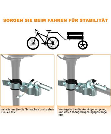 Buy NICEDACK Bicycle Tower: Galvanized Steel Trailer Coupling & Clutch Load Compatible with All Bicycle Saddles International Shipping Available - Buy Online on SooperMarket.com