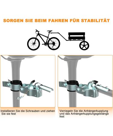 NICEDACK Tower Coupling for Bicycles | Galvanized Steel Bicycle Trailer Coupling Compatible with All Bicycle Saddles - Buy Online on SooperMarket.com