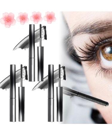 Olivia Blaire Iron Wand Mascara Vervaci Iron Rod Mascara Nour Iron Wand Mascara Waterproof Metal Rod Metal Wand Mascara Bristle Less Metal Mascara Curling Eyelash Metal Mascara (3*Black)