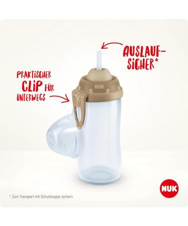Nuk First Choice+ Flexi Cup - BPA-Free 300ml Drinking Bottle for Kids Fire Engine Design 12 Months+ Leak-Proof Straw & Cap - Buy Online on SooperMarket.com