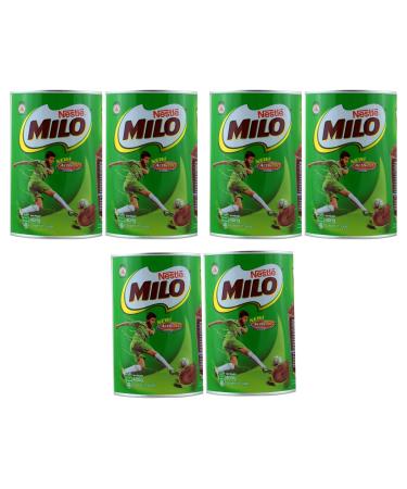 Milo Instant Malt Chocolate Drinking Powder Tin - 400g (Pack of 6) | Nourishing and Delicious Chocolate Malt Drink