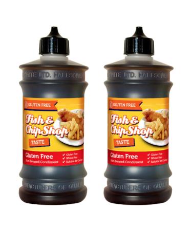 Fish and Chip Shop Gluten Free Vinegar - Non Brewed Condiment Malt Vinegar Flavour - Wheat Free - 315ml - Pack of 2