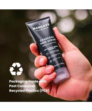 ManCave Charcoal Face Scrub 100ml - Exfoliate & Smooth Skin, Vegan & Cruelty Free, Dermatologically Tested - Made in England - Buy Online on SooperMarket.com
