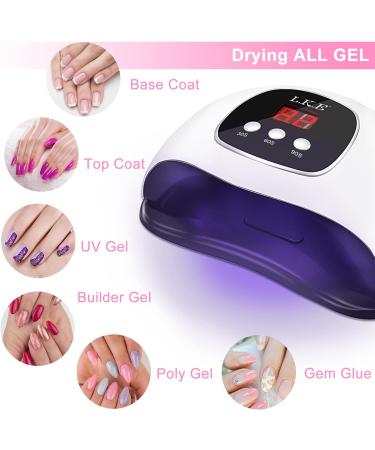 LKE LED UV Nail Lamp for Gel Nails - Professional Faster Nail Dryer with 3 Timers and Automatic Sensor - Buy Online on SooperMarket.com