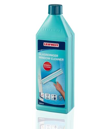 Leifheit Glass Cleaner Concentrate 1000 ml Leifheit Window Cleaner Liquid Glass Cleaner with Special Shine Alcohol Ensures Streak-Free Clean Windows