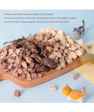 Dog Freeze Dried Food Freeze Dried Beef Grains Meat Treats Pieces High Protein Freeze Dried Meat Dry Pet Food Easy Digestion for Dogs Cats 40g - Buy Online on SooperMarket.com