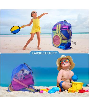 AceAcr 18x27 Mesh Gear Bag - Diving Backpack Drawstring Net Bag | Snorkel Equipment, Gym, Beach, Sports Balls, Laundry | Orange, Blue, Black - Buy Online on SooperMarket.com