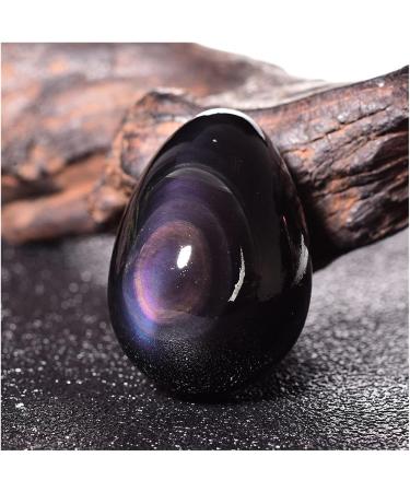 Crystal 1pc Natural Rainbow Obsidian cat Eye Stones Shape Quartz Crystal Ornament 45-50mm - Buy Online on SooperMarket.com