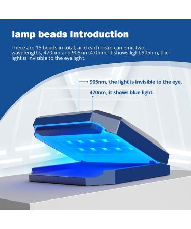 Nail Fungus Cleaning Device for Multiple fingers 905nm Infrared Light + 470nm Blue Light Highly Effective Treatment for Home Use Treat and effectively prevent (Navy) - Buy Online on SooperMarket.com