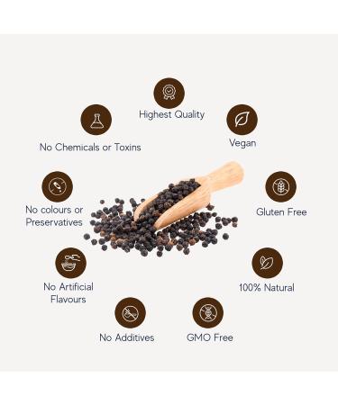 Premium Whole Black Peppercorns - 250g Resealable Pouch | Natural Rich Flavor | Perfect for Grinder Refill - Buy Online on SooperMarket.com