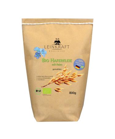 German organic oat bran ground fine flour with germ high in protein 800g high in fiber 800.0 grams