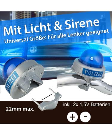 Smart Planet JO-20626-NEW Bicycle Bell for Children - Blue Plastic Police Design - Medium Size - International Shipping Available - Buy Online on SooperMarket.com