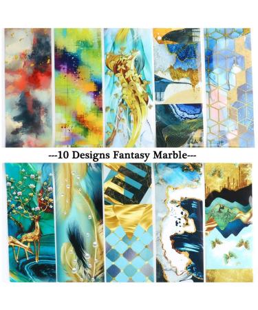 Marble Nail Art Foils Transfer Stickers - Nail Art Supplies for DIY Manicure Design - Buy Online on SooperMarket.com