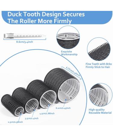 Mabufun 46 PCS Hair Rollers With Clips For Long Hair Curlers Velcro Rollers Jumbo Hair Rollers Self Grip Hair Roller Set 22 Stainless Steel Clips And A Storage Bag - Buy Online on SooperMarket.com
