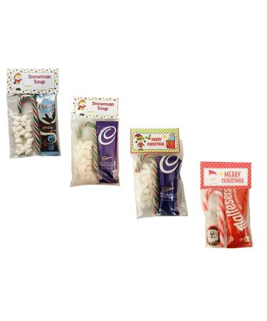 Snowman Soup Santa Elf Christmas Eve box fillers/stocking fillers Hot Chocolate Marshmallows & Candy Cane Xmas Hot Choc Gift (Santa Hot Chocolate)