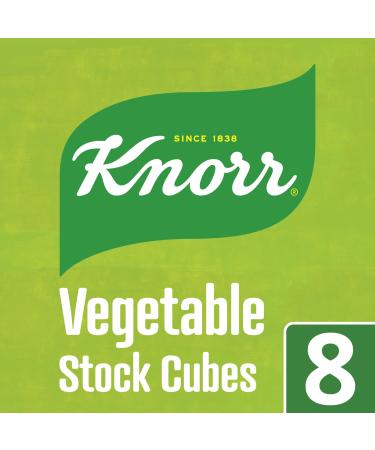 Knorr Vegetable Stock Cubes gluten-free to add a rich flavour to vegetable-based and vegetarian meals 8x 10 g Single