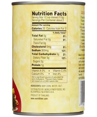 Reese Baby Corn/Tin - 15 oz | Delicious Canned Baby Corn | Convenient & Easy to Prepare - Buy Online on SooperMarket.com
