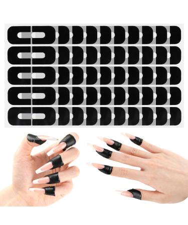 100PCS Nail Polish Protector for Fingers Gel Nail Sticker Peel Off Barrier 99.99%+ UV Finger Protection Skin Cuticle Protector Tape for Nail Painting U-Shaped French Tip Nail Art Accessories DIY