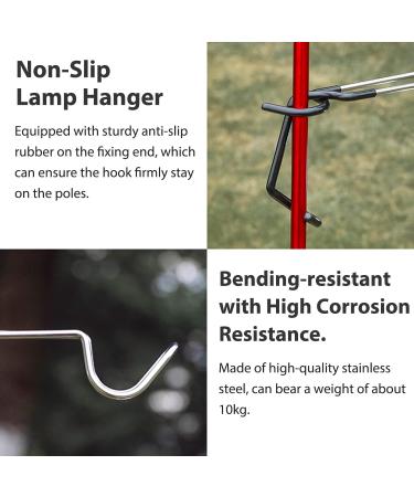 Tobwolf 2PCS Stainless Steel Lantern Hook Hangers for Camping - Portable Non-Slip Holder for Water Bottles, Cups, and Tent Lamps - Buy Online on SooperMarket.com