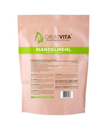 GreatVita Almond Flour - Natural Blanched Almonds 1000g | Premium Ground Almonds for Baking & Cooking - Buy Online on SooperMarket.com