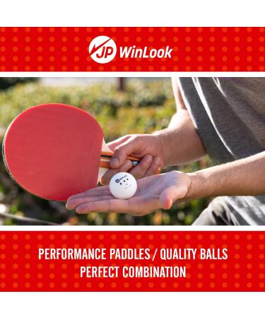 JP WinLook Ping Pong Paddles Set - Premium Table Tennis Racket Player Kit with Case & Balls - Red/Black - Indoor & Outdoor Games (4 Paddle Set) - Buy Online on SooperMarket.com