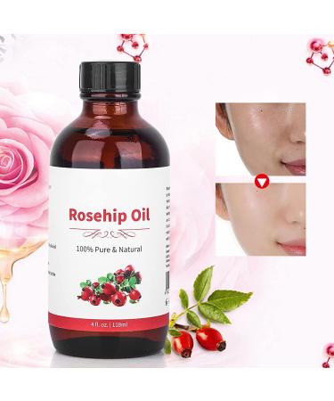 Rosehip Oil 118 ml - Natural Anti-Aging Moisturizing Massage & Spa Essential Oil for Aromatherapy - Buy Online on SooperMarket.com