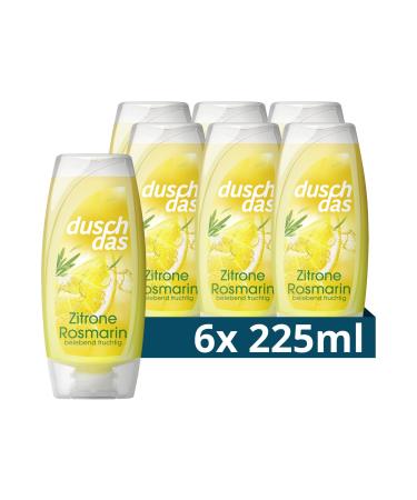 Duschda's shower gel lemon rosemary shower bath with Fresh-Energy fragrance formula ensures a refreshing start in the day 6x 225 ml lemon rosemary (6 Pack)