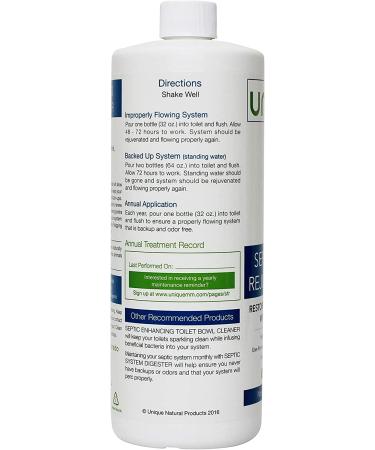 Septic Field Rejuvenator 32oz: Emergency Bacteria Treatment for Septic Tanks - Restores Backed Up Fields Without Digging - System Saver Solution - Buy Online on SooperMarket.com