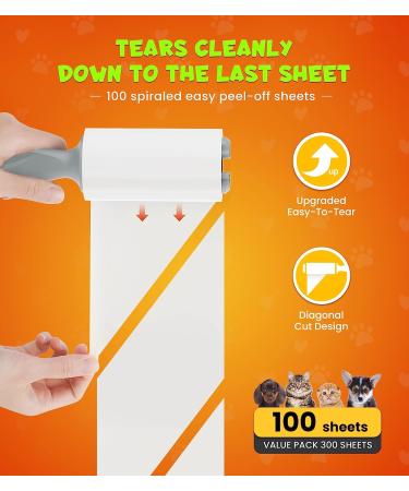 KONIZY Pet Hair Lint Rollers Mega Value Set - 300 Sheets - Portable Lint Remover for Clothes, Furniture, Carpet - Dog & Cat Hair Removal - Extra Sticky - Upgraded Handle - Red - Buy Online on SooperMarket.com