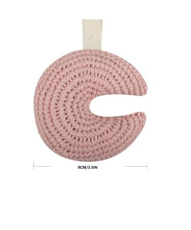 Cute Moon-Shaped Baby Pacifier Holder | Durable Cotton Lanyard 13cm | Newborn Accessories 636 - Buy Online on SooperMarket.com