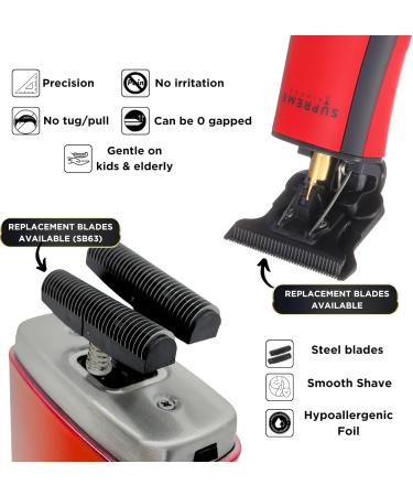 Supreme Trimmer 2-in-1 DLC T-Shaper & Crunch Foil Shaver | Electric Razor & Beard Trimmer Kit | International Shipping Available - Buy Online on SooperMarket.com